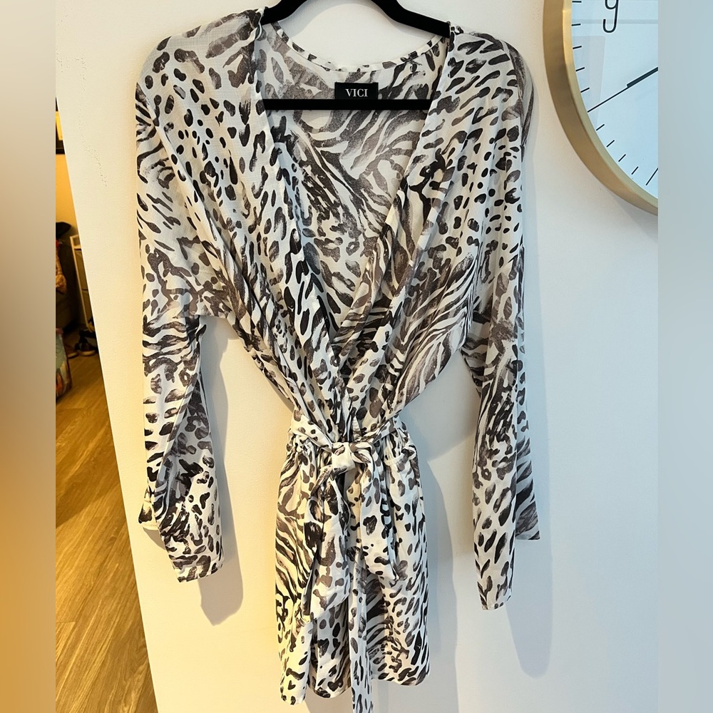 Animal print romper
